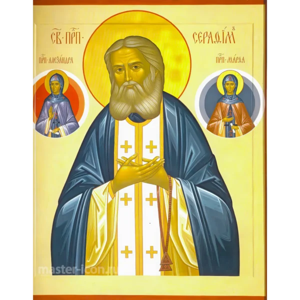 Писанная икона Серафима Саровского