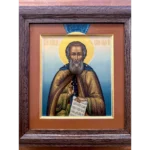 Икона Сергия Радонежского в киоте