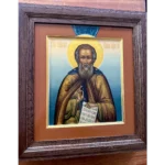 Икона Сергия Радонежского в киоте