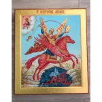 Рукописная икона Архистратига Михаила